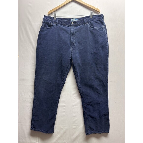Polo Ralph Lauren Men’s 42x30 Navy Blue Corduroy Pants Retro Vintage Look - Picture 1 of 10